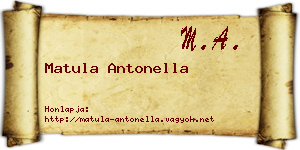 Matula Antonella névjegykártya